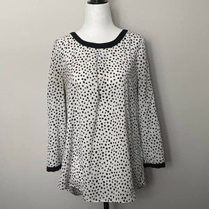 Black & White Dot Top - RW & Co - Size M